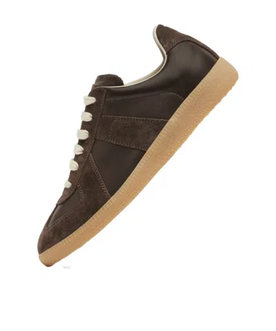 Maison Margiela Dark Brown Replica Sneakers In Brown