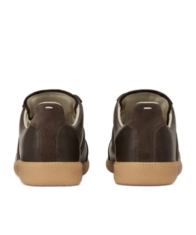 Maison Margiela Dark Brown Replica Sneakers In Brown