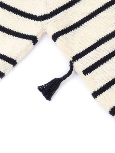 Il Gufo Zebra Motif Crewneck Jumper In Neutral