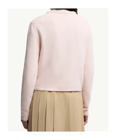 Moncler Wool And Cashmere Sweater With Embroidered Logo