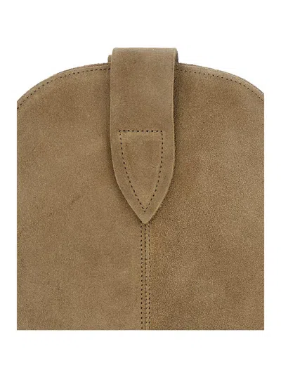 Isabel Marant 'duerto' Beige Western Style Boots In Suede Woman
