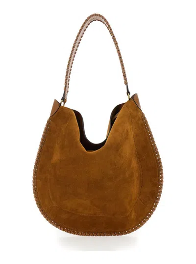Isabel Marant 'oskan Hobo' Brown Crossbody Bag In Suede Woman
