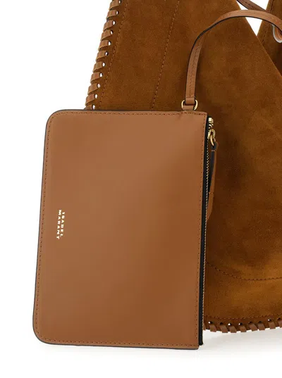 Isabel Marant 'oskan Hobo' Brown Crossbody Bag In Suede Woman