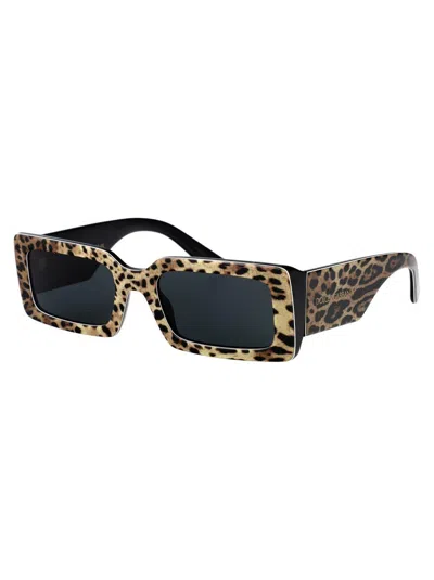 Dolce & Gabbana Logo Emblem Rectangle Acetate Sunglasses
