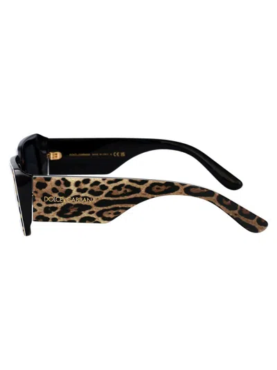 Dolce & Gabbana Logo Emblem Rectangle Acetate Sunglasses