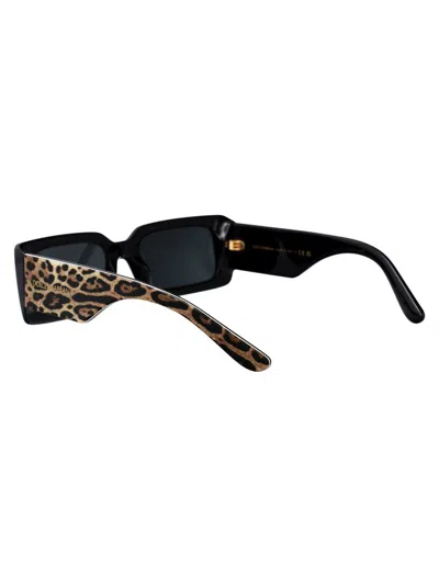 Dolce & Gabbana Logo Emblem Rectangle Acetate Sunglasses