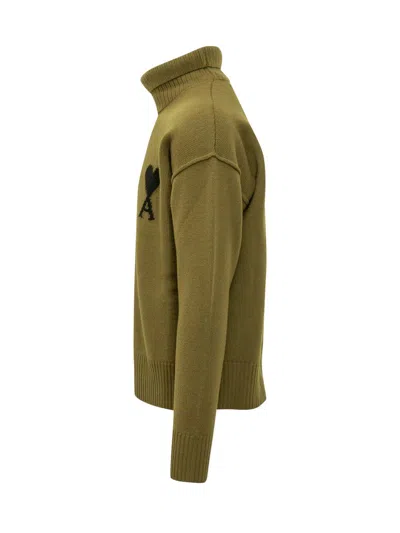 Ami Alexandre Mattiussi Ami Paris Adc Uks839 Felted In Green