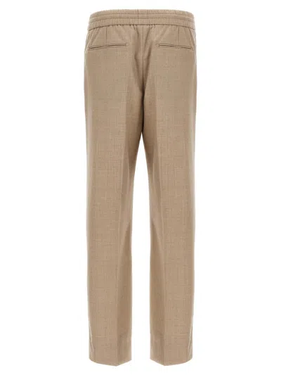 Brioni 'asolo' Trousers Elastic Waistband In Neutral