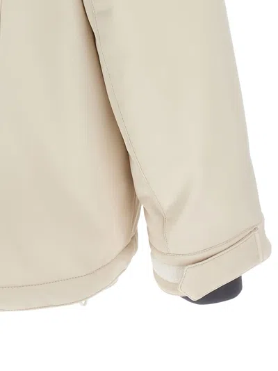 Brunello Cucinelli Corduroy Insert Ski Jacket Puffer Jackets Multicolor In Neutral