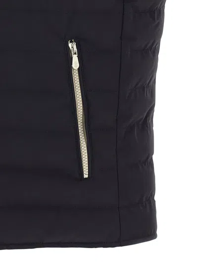 Brunello Cucinelli Quilted High Collar Sleeveless Vest With Side Zip Pockets In Black