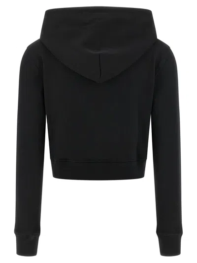 Diesel F-slimmy-hd Cropped Sweatshirt In Black