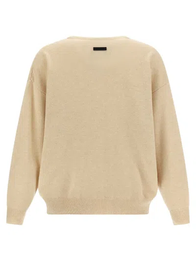 Fear Of God Sweater Keyhole Neckline Button Detail In Neutral