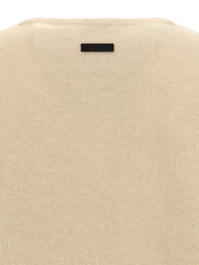 Fear Of God Sweater Keyhole Neckline Button Detail In Neutral