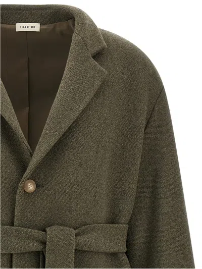 Fear Of God Relaxed Coat In Green