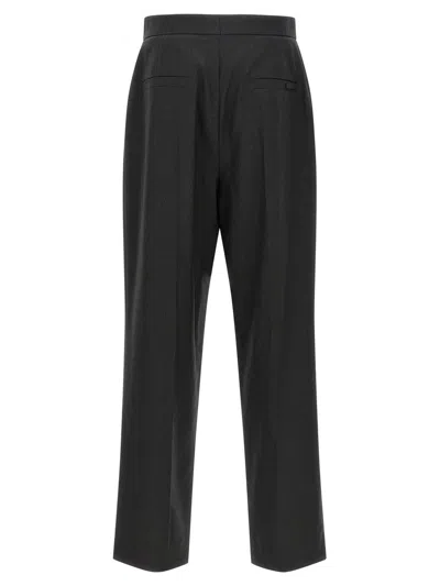 Fear Of God Herringbone Patterned Wool Pants With Relaxed Fit In Black