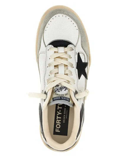 Golden Goose Forty2 Leather Sneakers With Black Star And Heel Tab