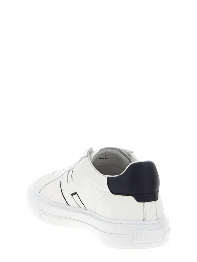 Hogan White Leather Sneakers With Logo Design And Rubber Sole