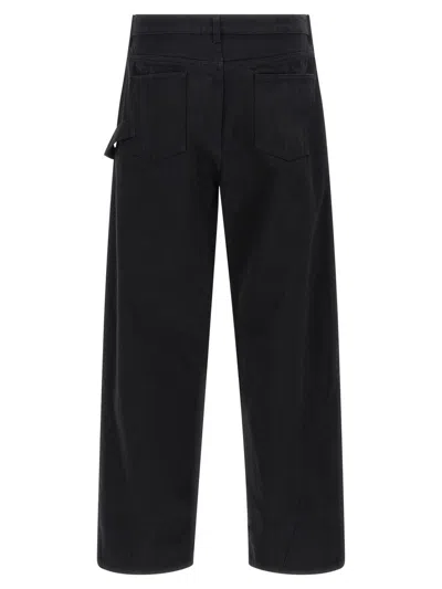 Jw Anderson Twisted Workwear Denim Jeans In Black