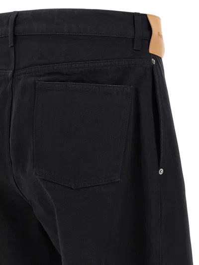 Jw Anderson Twisted Workwear Denim Jeans In Black