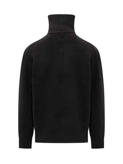 Jw Anderson Half Zipper Shirt In Black