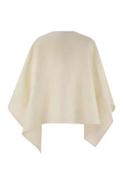 Max Mara Serra - Alpaca And Wool Poncho In Neutral