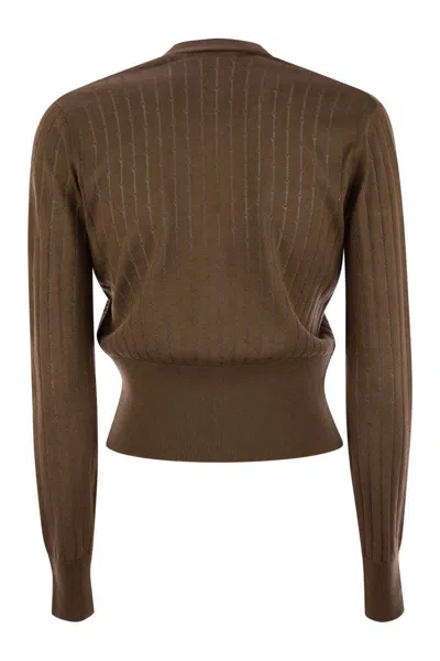 Max Mara Studio Nogara - Wool And Silk Cardigan With Sequins