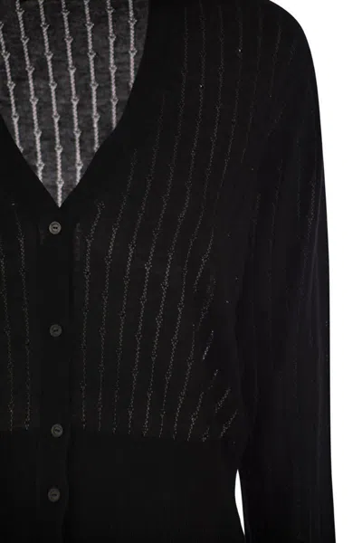 Max Mara Studio Nogara - Wool And Silk Cardigan With Sequins