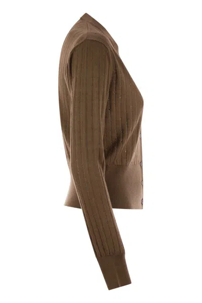 Max Mara Studio Nogara - Wool And Silk Cardigan With Sequins