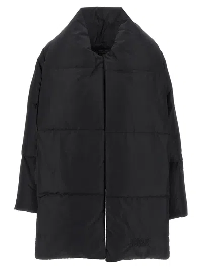 Mm6 Maison Margiela Scarf Down Jacket Puffer Jackets Black In Black