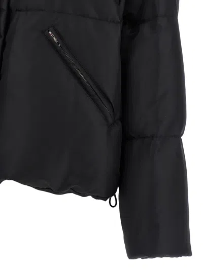Mm6 Maison Margiela Scarf Down Jacket Puffer Jackets Black In Black