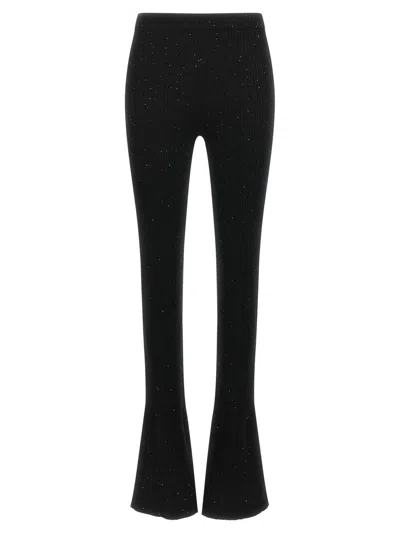 Pinko Black Wool-blend Trousers In Black
