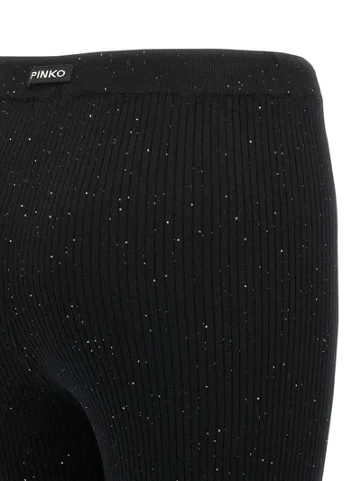 Pinko Black Wool-blend Trousers In Black