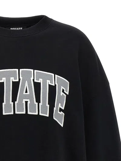 Rotate Birger Christensen Rotate Birgerchristensen Long Sleeve T-shirt In Black