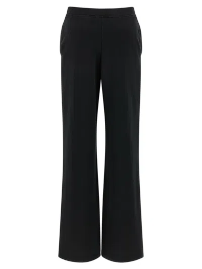 Rotate Birger Christensen Wide Leg Lace-up Joggers With Side Pockets In Black