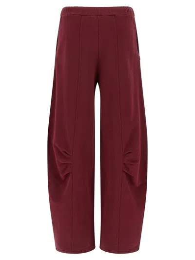 Rotate Birger Christensen Terry Back Joggers In Burgundy