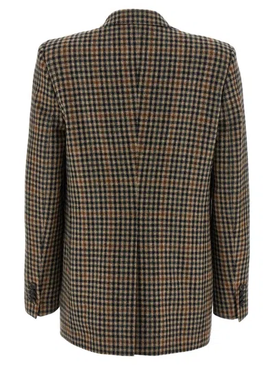 Tagliatore Notched Lapels Checked Blazer In Multi