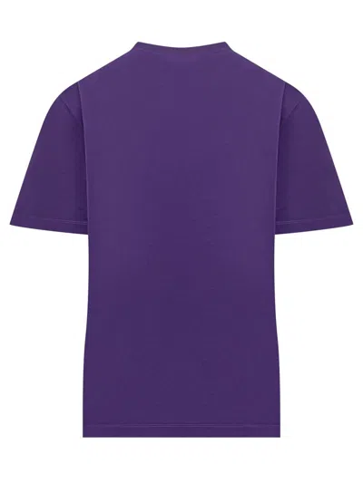 Versace Medusa Head Printed Crewneck T-shirt In Purple