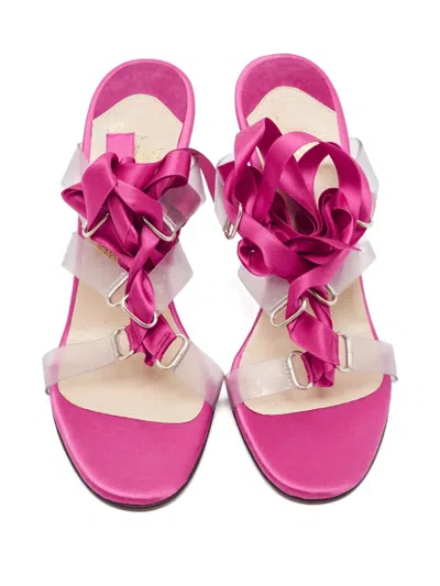 Pre-owned Christian Louboutin Ribbon-strap Heeled Sandals