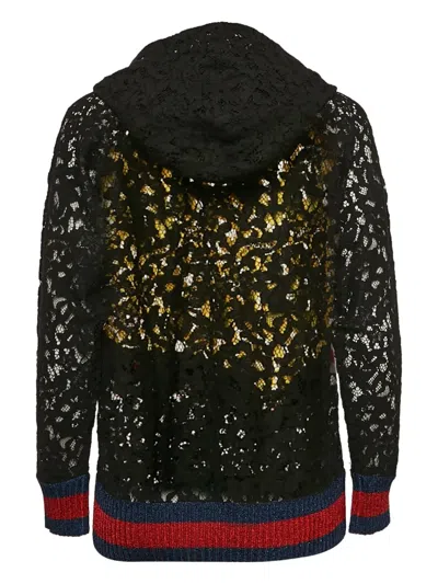 Pre-owned Gucci Sequin-embellished Lace Hoodie