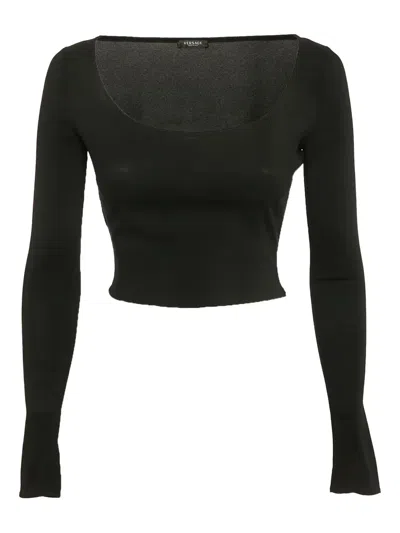 Pre-owned Versace Long-sleeves Scoop-neck Top