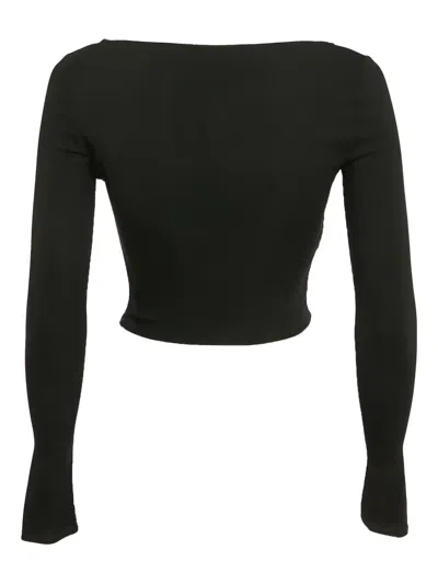 Pre-owned Versace Long-sleeves Scoop-neck Top
