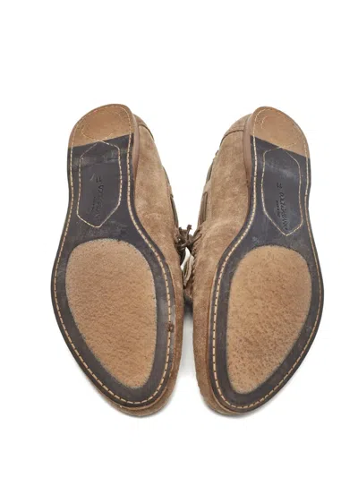 Pre-owned Dolce & Gabbana Fringe Suede Loafers