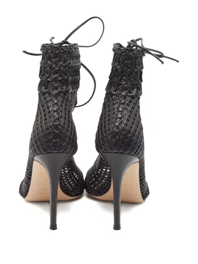 Pre-owned Gianvito Rossi  Woven Leather Lace-up Sandals