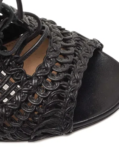 Pre-owned Gianvito Rossi  Woven Leather Lace-up Sandals