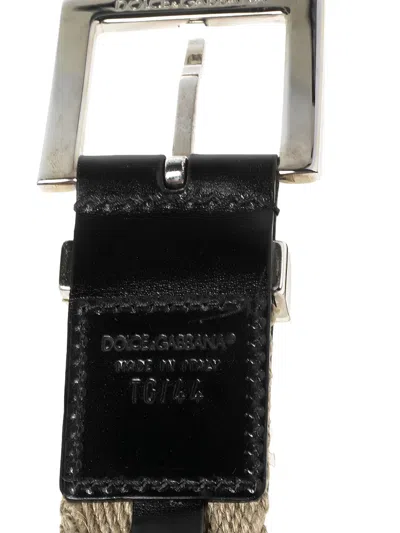 Pre-owned Dolce & Gabbana Leather-trim Canvas Belt