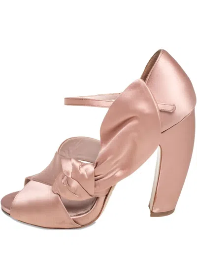 Pre-owned Miu Miu 110mm Knotted-detail Sandals