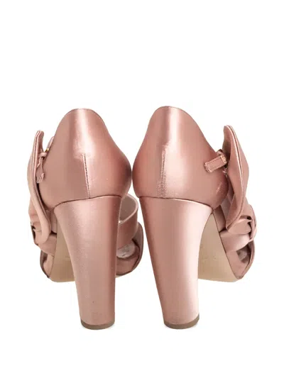 Pre-owned Miu Miu 110mm Knotted-detail Sandals