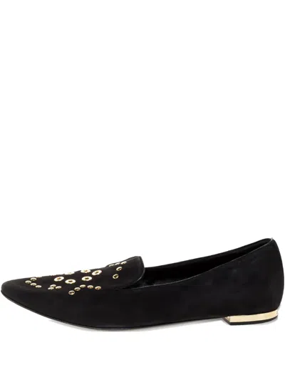 Pre-owned Burberry Suede Eyelet-detail Loafers