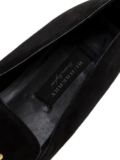 Pre-owned Burberry Suede Eyelet-detail Loafers