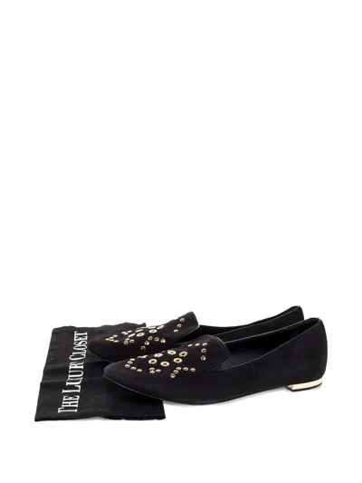 Pre-owned Burberry Suede Eyelet-detail Loafers